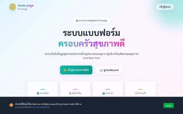 หน้าตาของ ระบบแบบฟอร์มครอบครัวสุขภาพดี