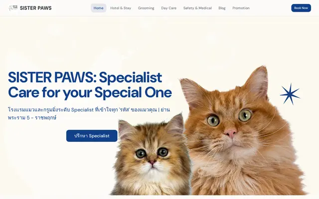 หน้าตาของ SISTER PAWS บนจอคอม