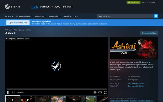 หน้าตาของ Ashikai บนจอคอม