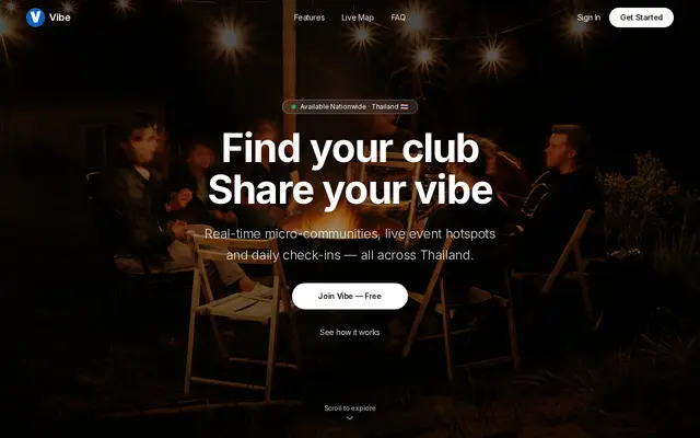 หน้าตาของ Vibe บนจอคอม